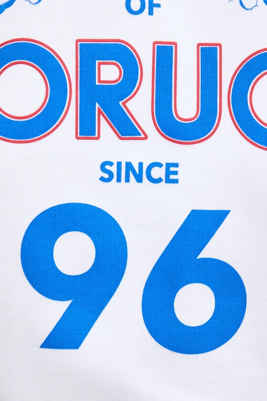 Fiorucci hanorac de bumbac Dreaming 1967 Print Boxy Fit Cropped Hoodie W01SMSHO269CJ05WH01 alb