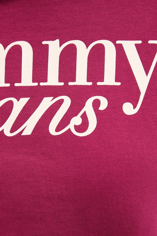 Памучен суичър Tommy Jeans розов DW0DW20306