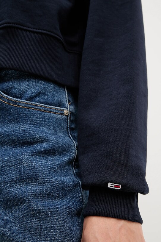 Памучен суичър Tommy Jeans тъмносин DW0DW20306