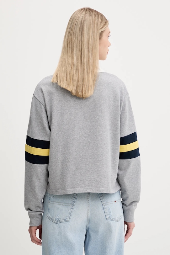 Oblečení Dětská bavlněná mikina Tommy Jeans DW0DW20312 šedá