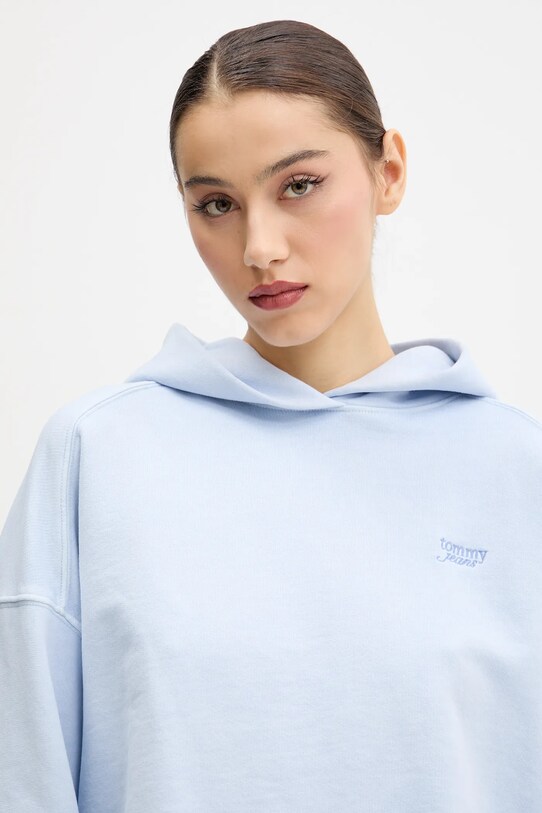 Памучен суичър Tommy Jeans син DW0DW20314
