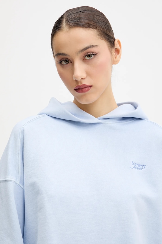Tommy Jeans bluza bawełniana niebieski DW0DW20314