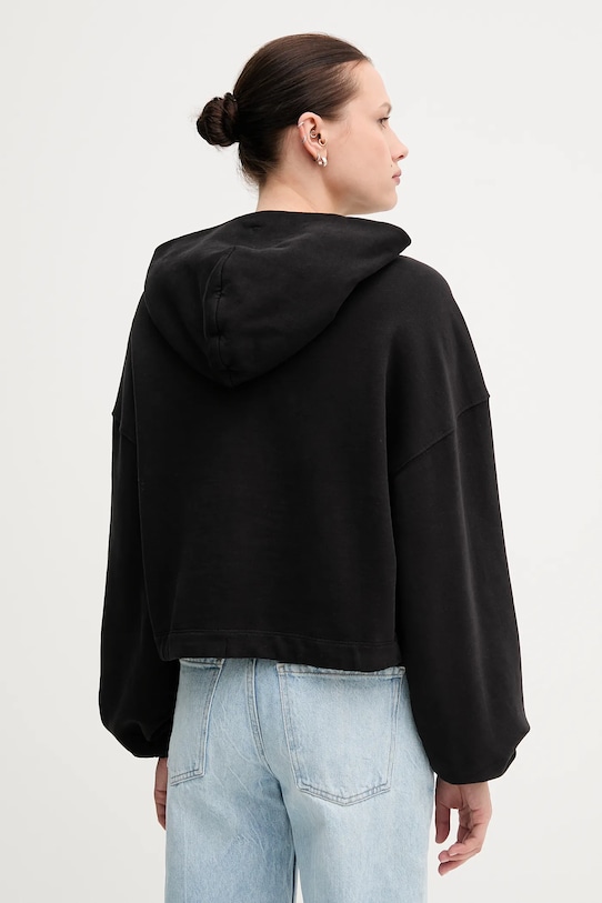 Βαμβακερή μπλούζα Tommy Jeans DW0DW20314 μαύρο SS25