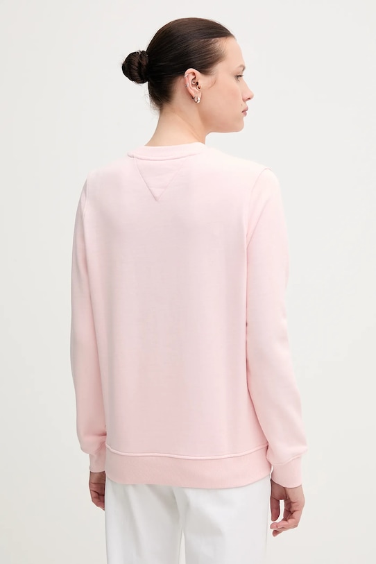 Bavlněná mikina Tommy Jeans DW0DW20639 růžová SS25