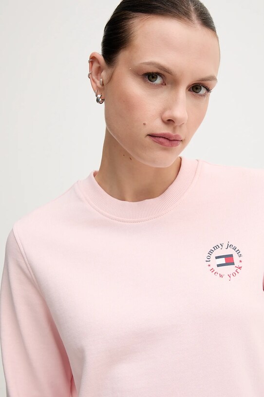 Дрехи Памучен суичър Tommy Jeans DW0DW20639 розов