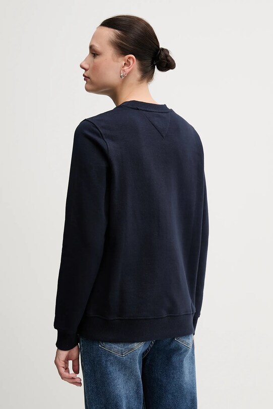 Памучен суичър Tommy Jeans DW0DW20639 тъмносин SS25