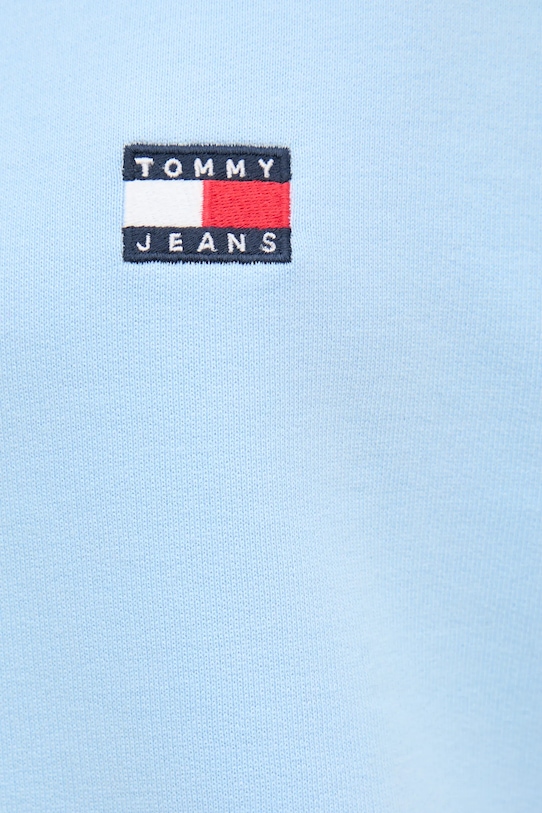 Bombažen pulover Tommy Jeans modra DW0DW21344