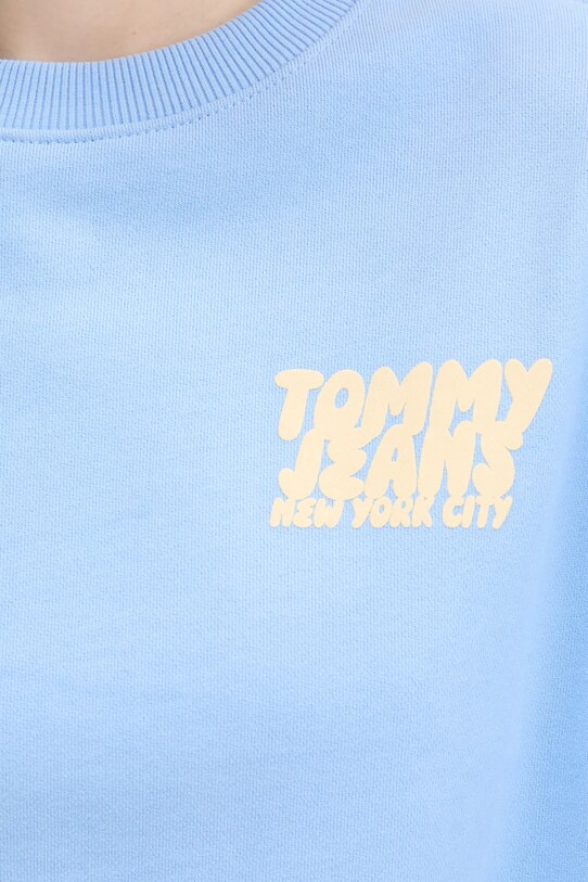 Бавовняна кофта Tommy Jeans DW0DW21345 блакитний