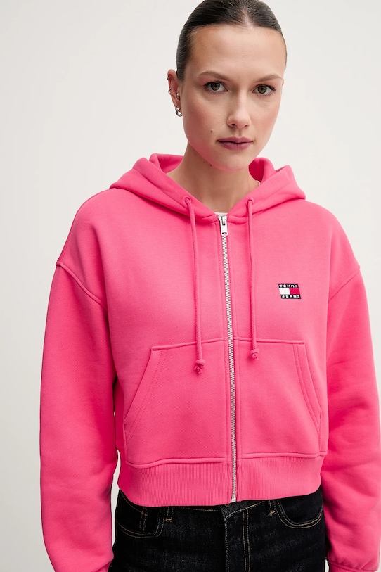 Одежда Хлопковая кофта Tommy Jeans DW0DW21355 розовый