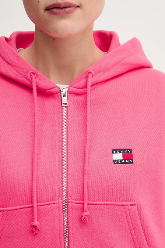 Хлопковая кофта Tommy Jeans розовый DW0DW21355