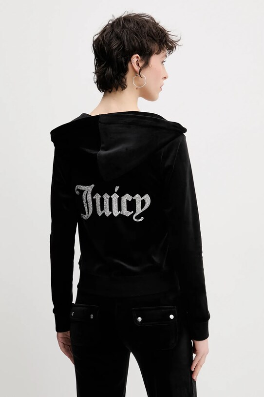 Odzież Juicy Couture bluza welurowa ROBERTSON CAVIAR JCBAS125805 czarny