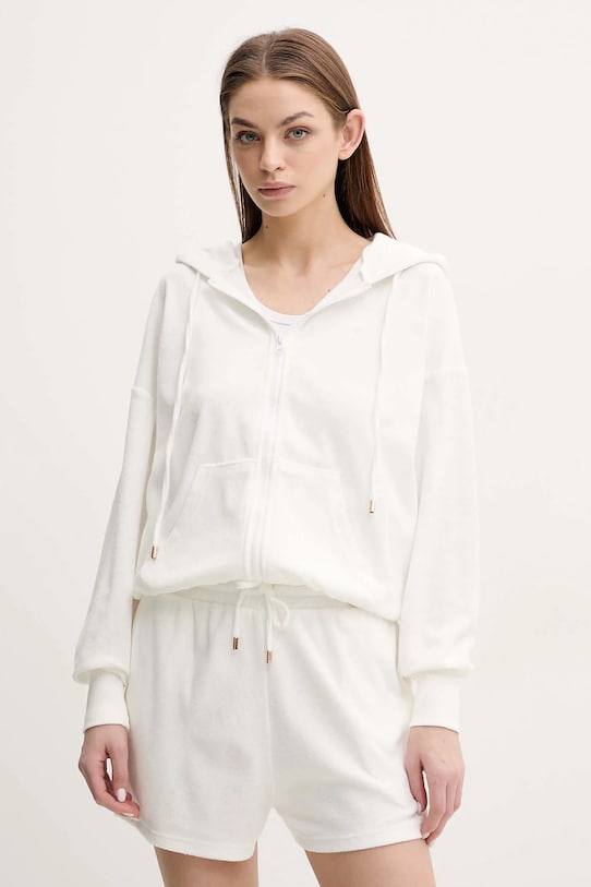 Mikina Melissa Odabash s kapucňou biela MO.KYDA