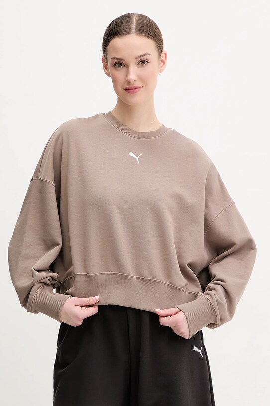 Puma bluza pozostałe brązowy 629748
