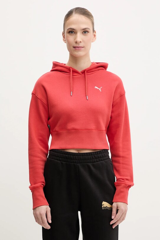 Puma hanorac de bumbac uni rosu 629778
