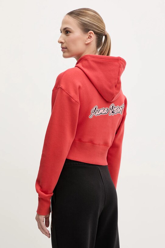 Îmbrăcăminte Puma hanorac de bumbac 629778 rosu