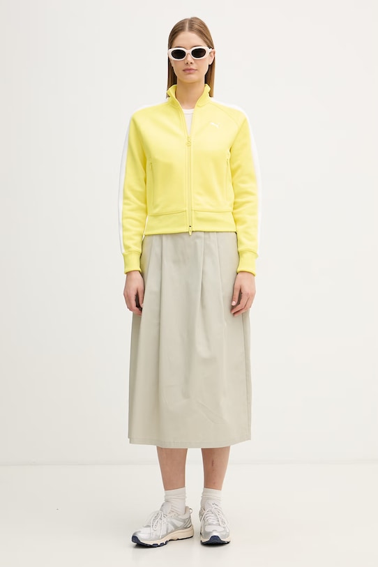 Puma bluza rozpinana damska Always on 629796 żółty SS26