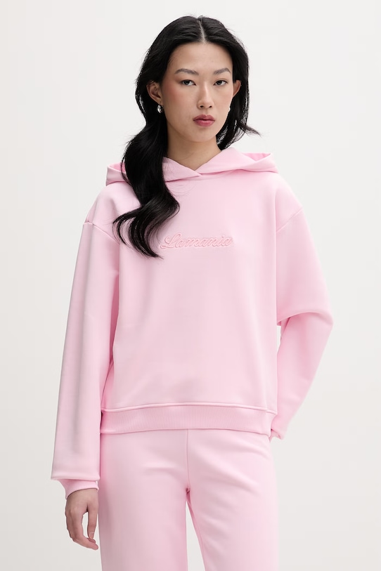 La Mania bluza damska z bawełny różowy ROMINA