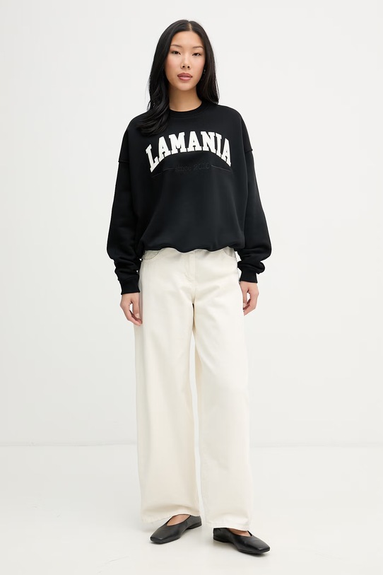 La Mania bluza damska z bawełną FUNKY czarny SS26