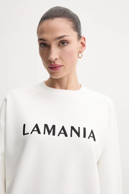 Bavlněná mikina La Mania bílá CHILL