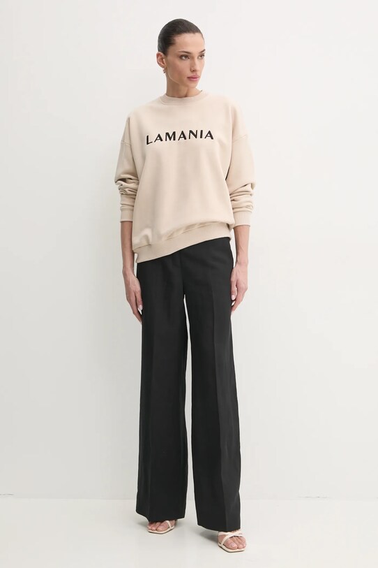 La Mania bluza bawełniana CHILL beżowy SS25