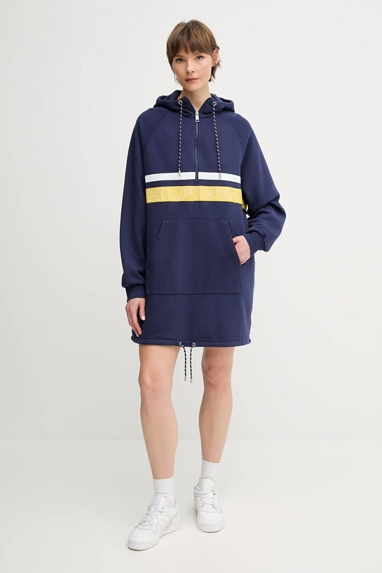 Bavlněná mikina Tommy Hilfiger SAILING WW0WW45599 námořnická modř SS25