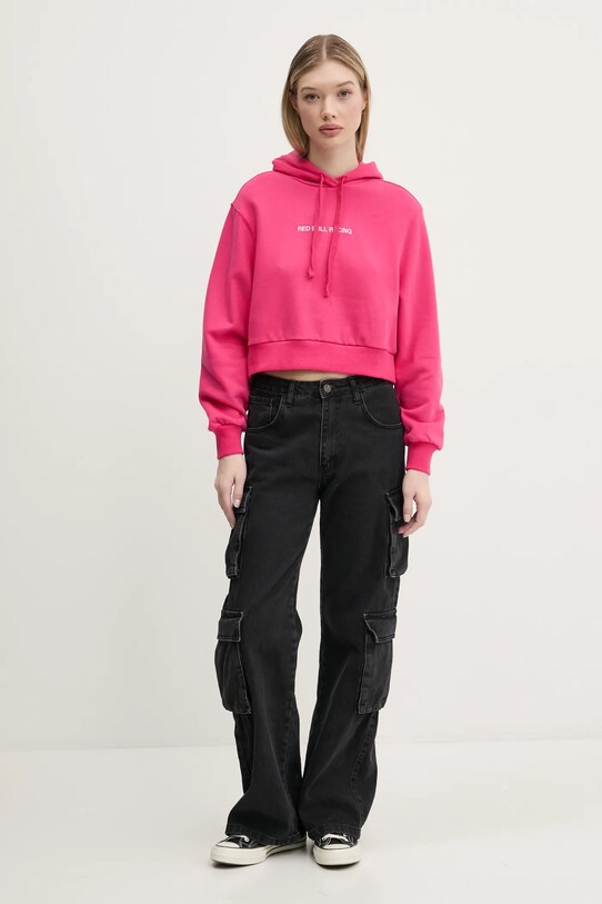 Кофта Red Bull Racing x Pepe Jeans CROPPED LOGO HOODY RL580008 розовый SS25