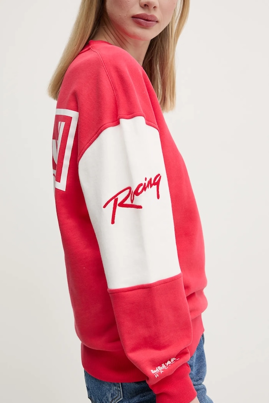 Bavlnená mikina Red Bull Racing x Pepe Jeans PANEL TEAM CREW 2 červená RL580010