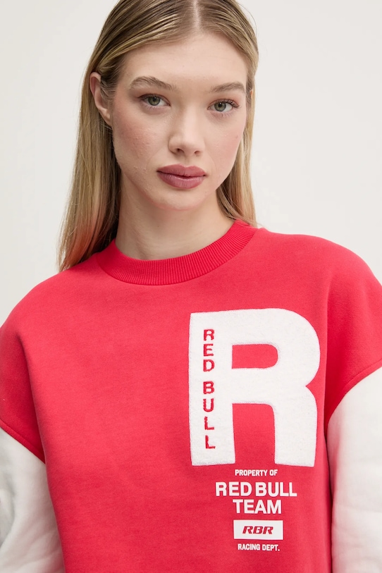 Bavlnená mikina Red Bull Racing x Pepe Jeans PANEL TEAM CREW 2 RL580010 červená