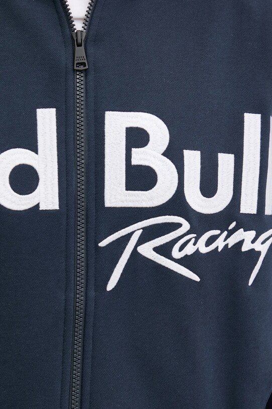 Red Bull Racing x Pepe Jeans pamut melegítőfelső LOGO ZIP HOODIE RL580011 sötétkék
