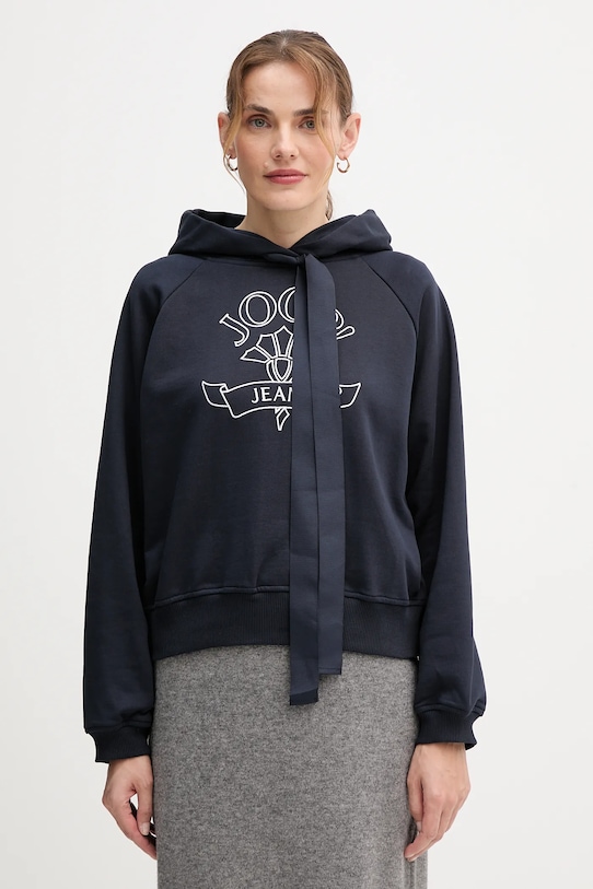 Joop! bluza bawełniana z kapturem granatowy 30046176
