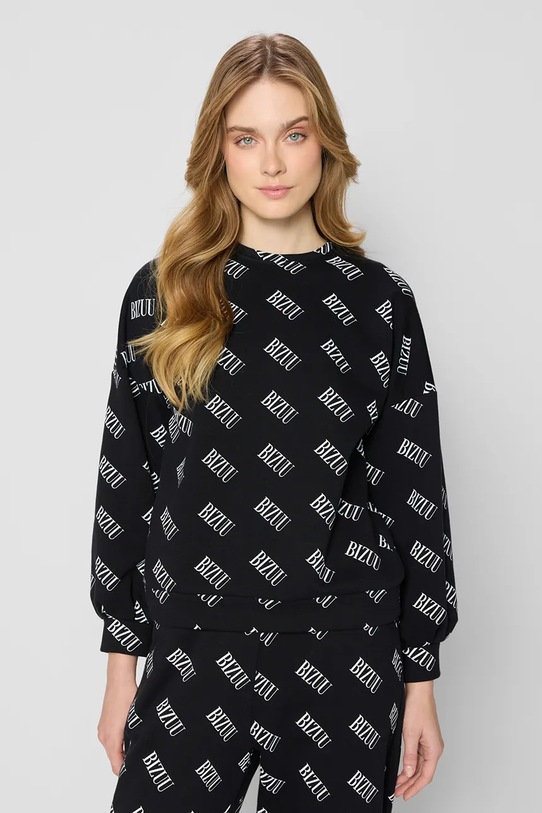 Mikina Bizuu PHILI bez kapucne čierna PHILI.CZARNY.K25