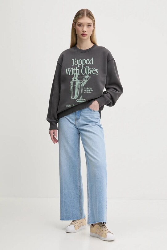 Μπλούζα Abercrombie & Fitch KI152.5076.954 γκρί SS25