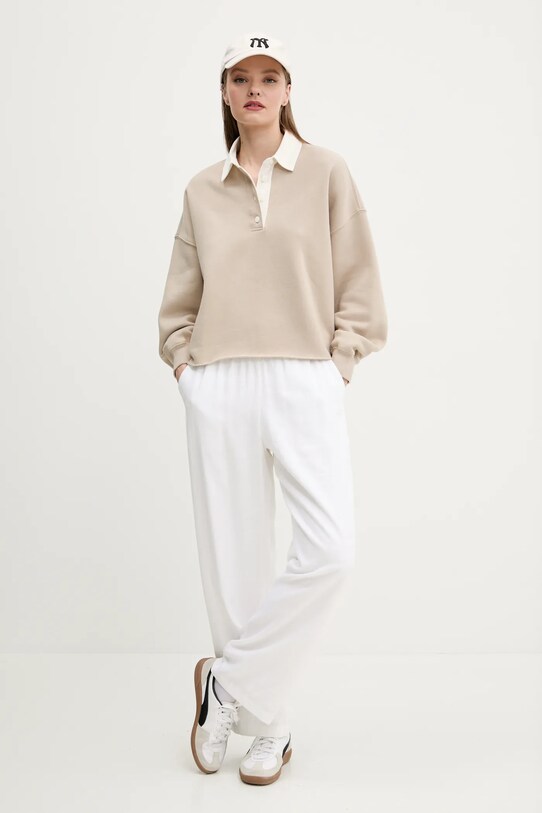 Mikina Abercrombie & Fitch KI152.5113.425 béžová SS25