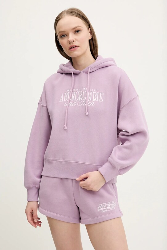 Mikina Abercrombie & Fitch s kapucí růžová KI185.5022.665