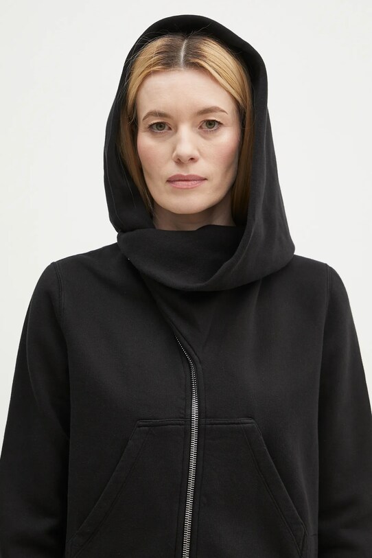 Bavlněná mikina Rick Owens Mountain černá DS01E3247.F