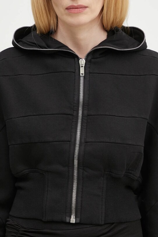 Rick Owens bluza bawełniana Collage Gimp czarny DS01E3233.F