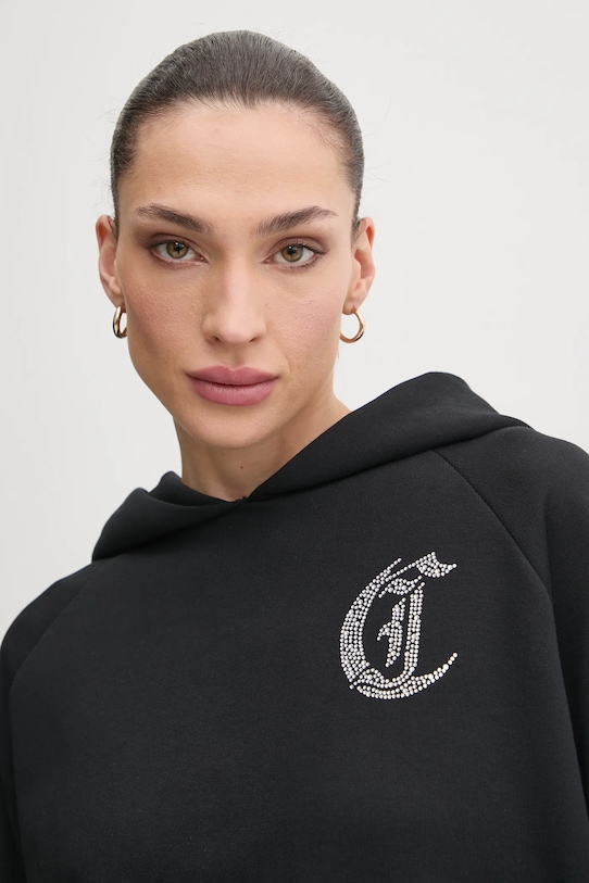Just Cavalli felpa in cotone nero 78PAIE08.CF100
