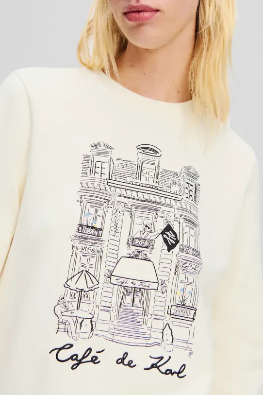 Îmbrăcăminte Karl Lagerfeld hanorac de bumbac A2W20057 bej