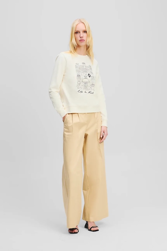 Karl Lagerfeld hanorac de bumbac bej A2W20057