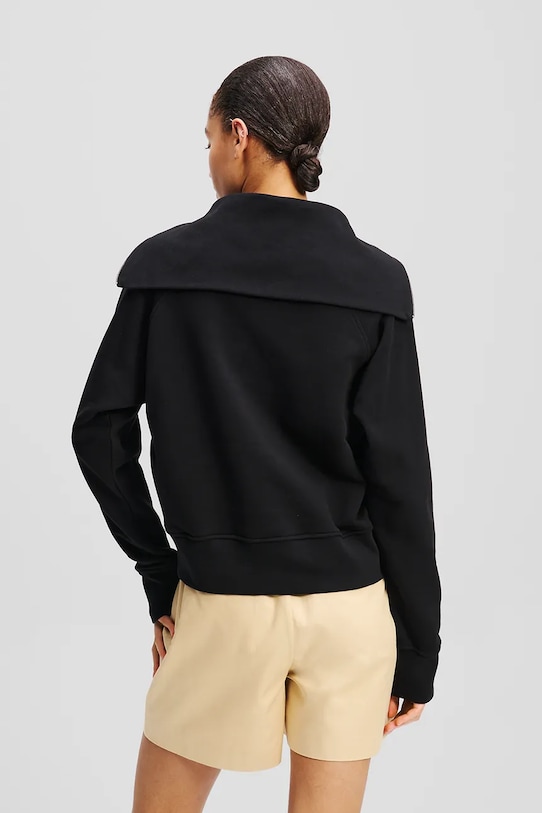 Bavlněná mikina Karl Lagerfeld A2W20035 černá SS25