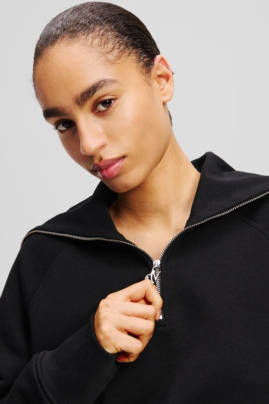 Odzież Karl Lagerfeld bluza bawełniana A2W20035 czarny