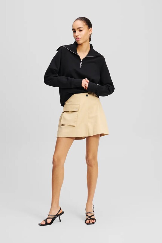 Karl Lagerfeld bluza bawełniana czarny A2W20035