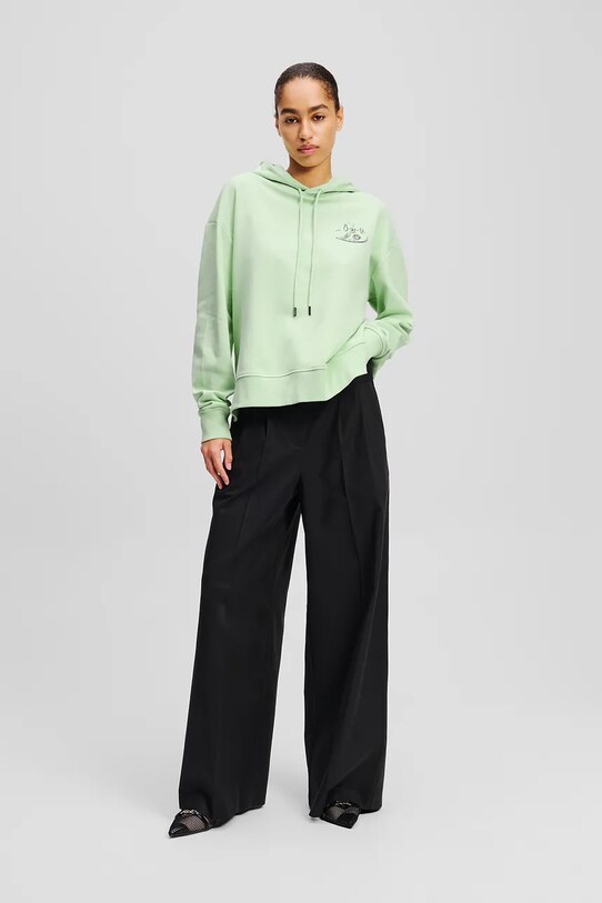 Karl Lagerfeld hanorac de bumbac verde A2W20058