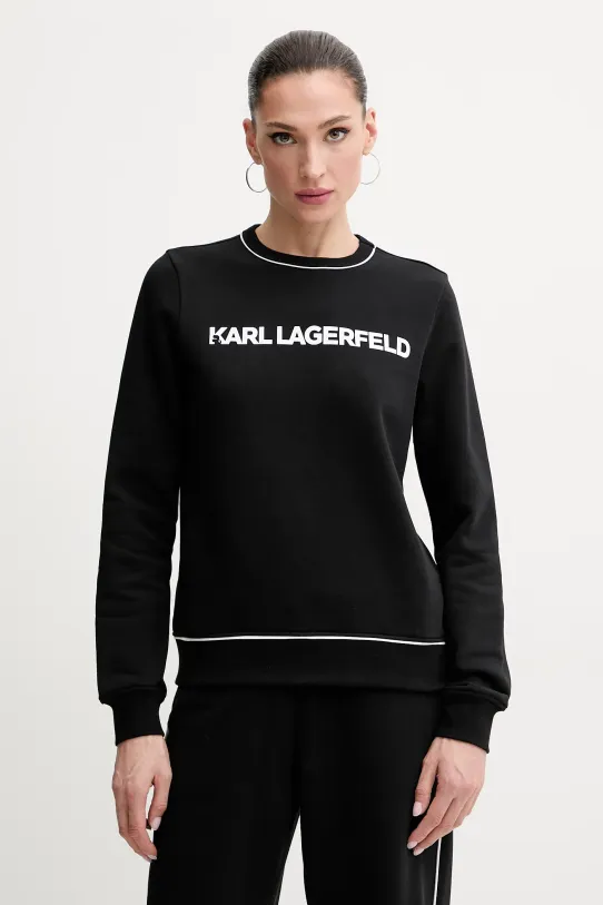 Karl Lagerfeld bluză imprimeu negru A2W20066