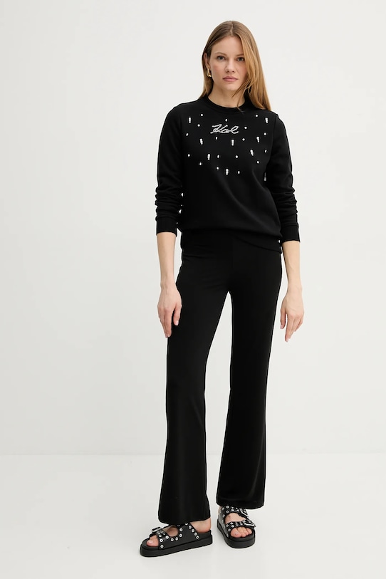 Karl Lagerfeld bluza bawełniana A2W20077 czarny SS25