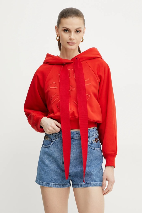 Patou hanorac de bumbac imprimeu rosu JE0699985