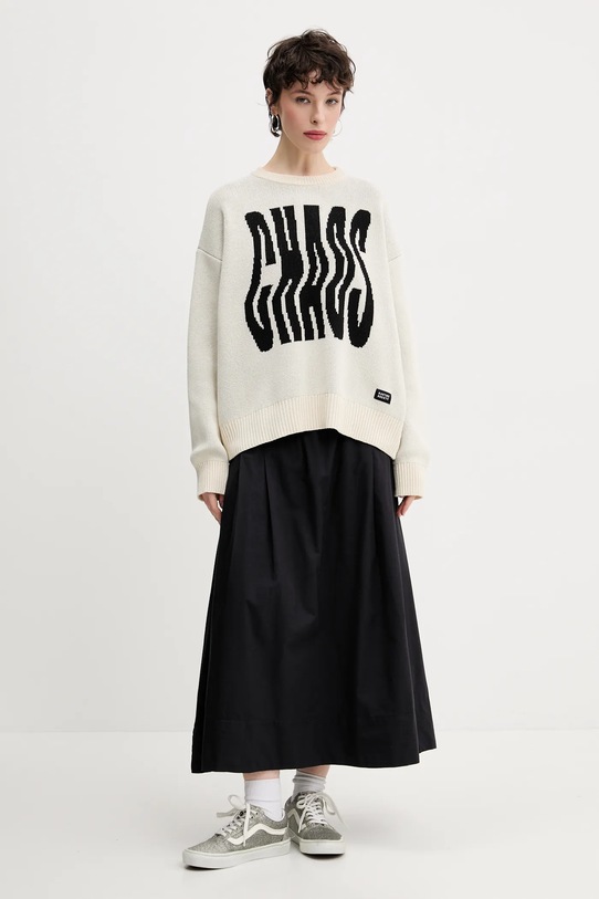 Πουλόβερ Kaotiko AQ007.01.1910 μπεζ SS25