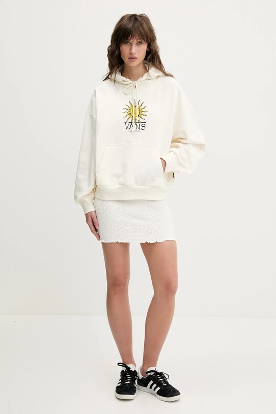 Βαμβακερή μπλούζα Vans VN000NXTFS81 μπεζ SS25