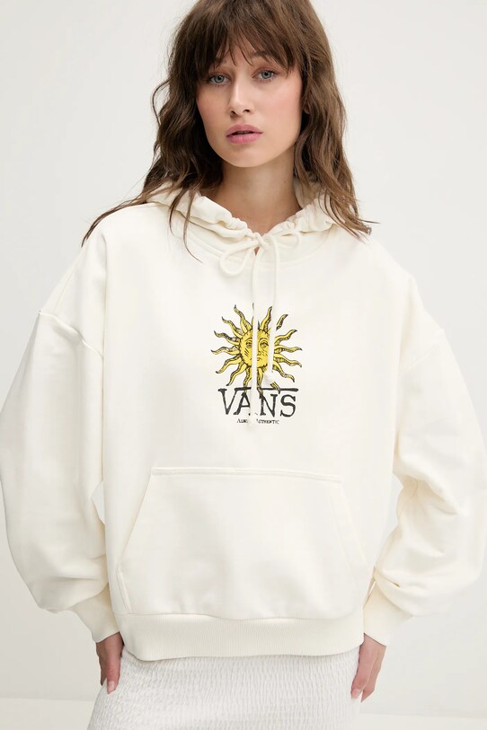 Βαμβακερή μπλούζα Vans μπεζ VN000NXTFS81
