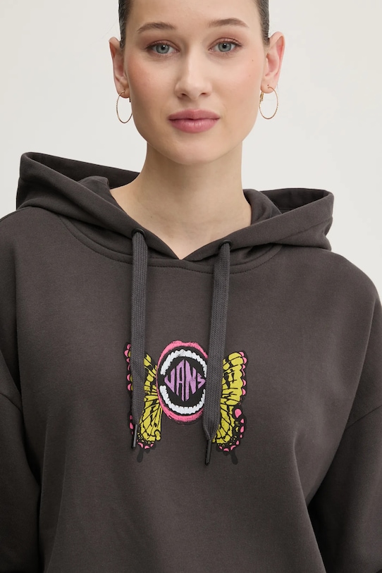 Βαμβακερή μπλούζα Vans γκρί VN000NXVBLK1